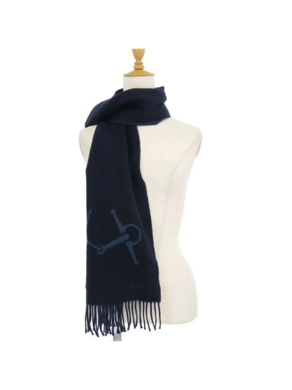 Hermes Scarf Navy - Picture 9 of 9
